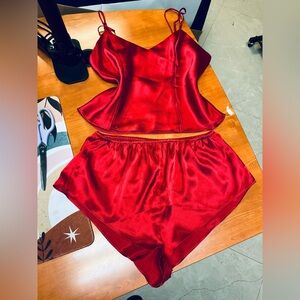 Vintage 90s Frederick’s of Hollywood‎ Red Lingerie Set – Size S